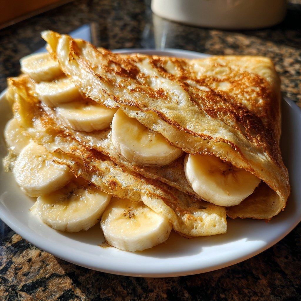 Pfannkuchen mit Banane