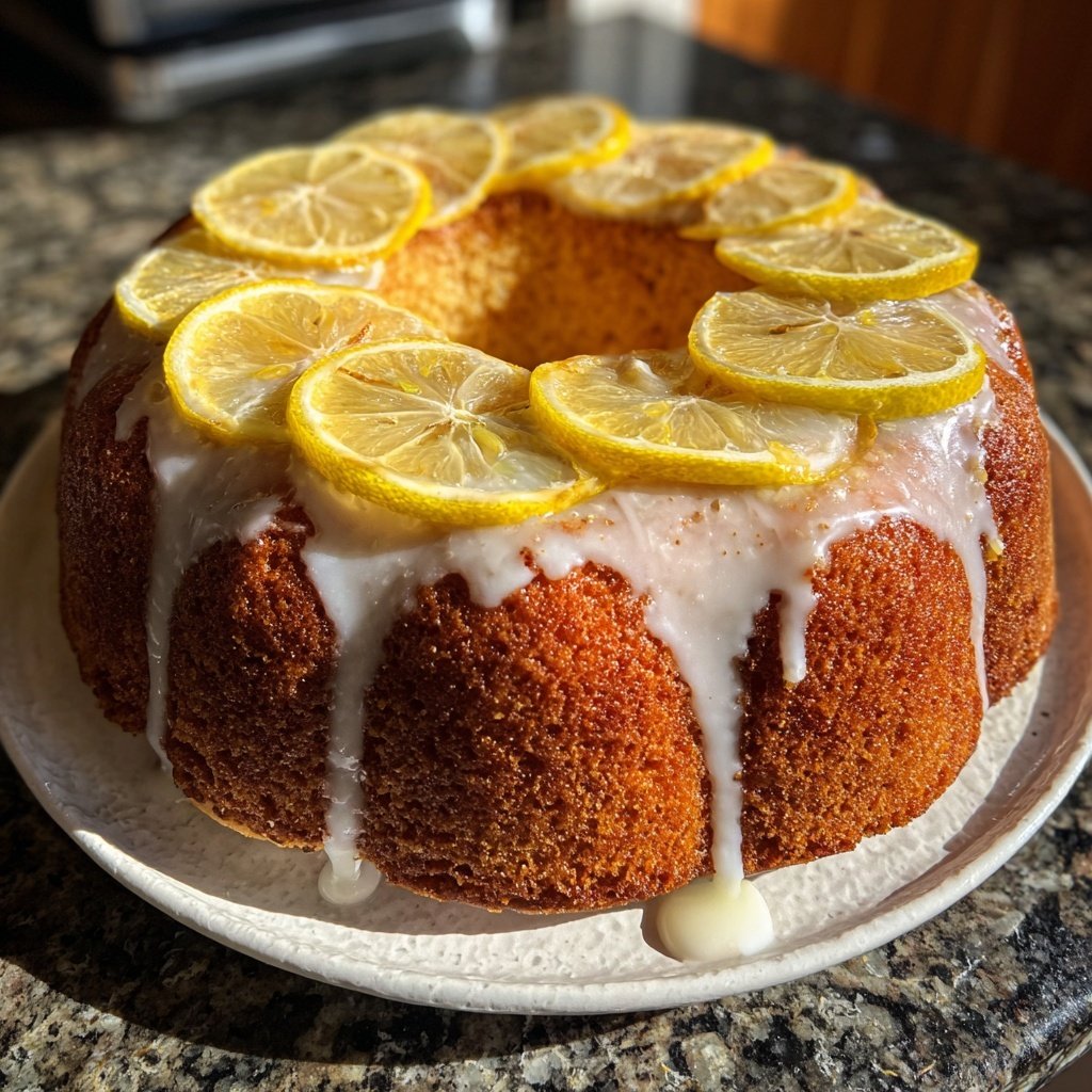 Zitronenkuchen mit Joghurtglasur