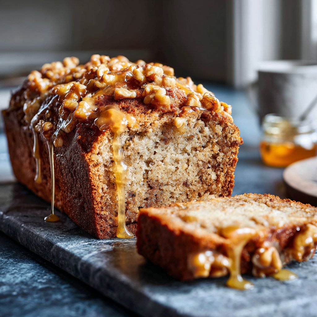 Bananenbrot mit Walnuss-Topping