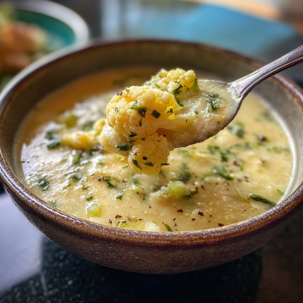 Blumenkohlsuppe mit Lauch