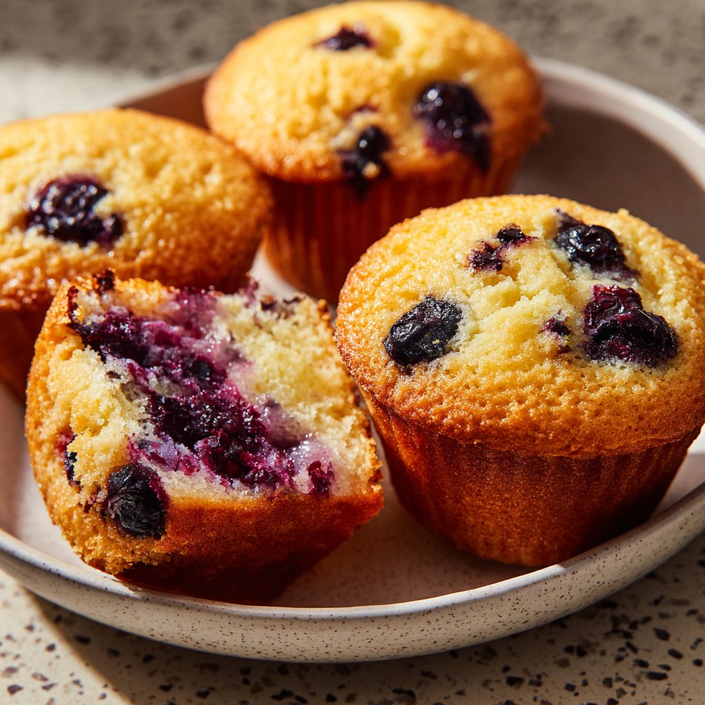 Muffins mit Vanille und Beeren