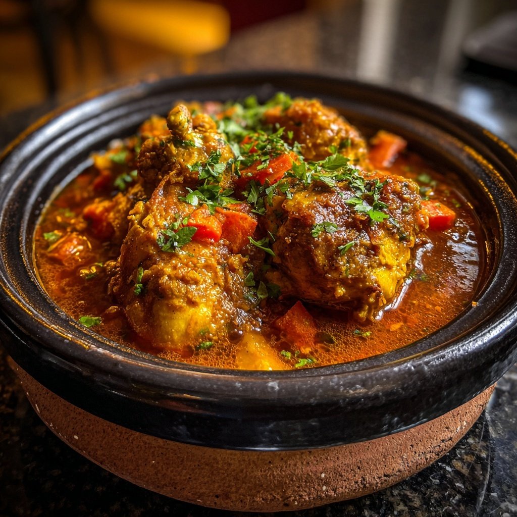 Internationale Küche Marokkanisches Hähnchen-Tagine