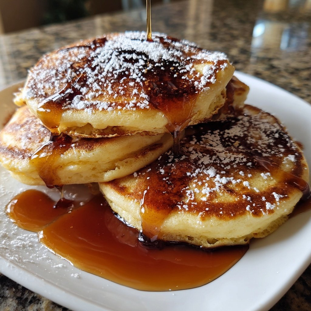 Pfannkuchen mit Ahornsirup