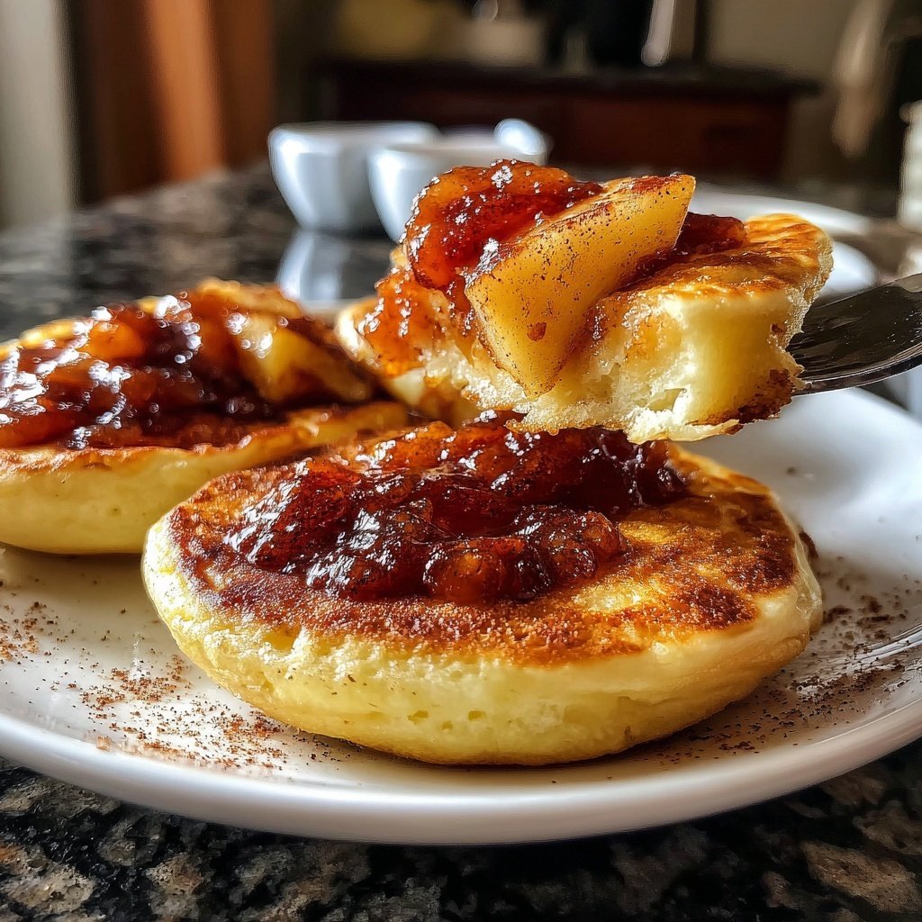 Pfannkuchen mit Apfelkompott