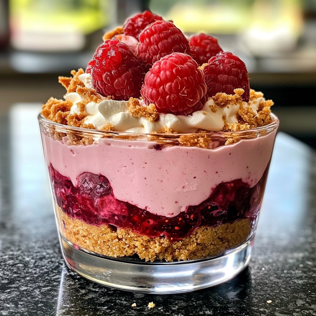 Himbeer-Cheesecake im Glas