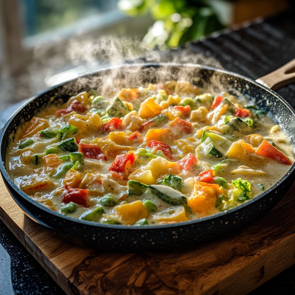 Gemüsepfanne mit Kokosmilch