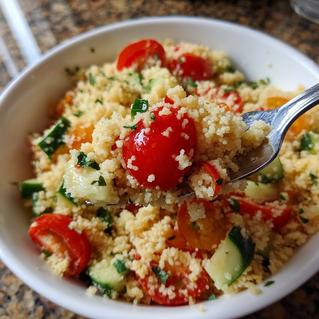Couscous mit Tomaten und Gurke