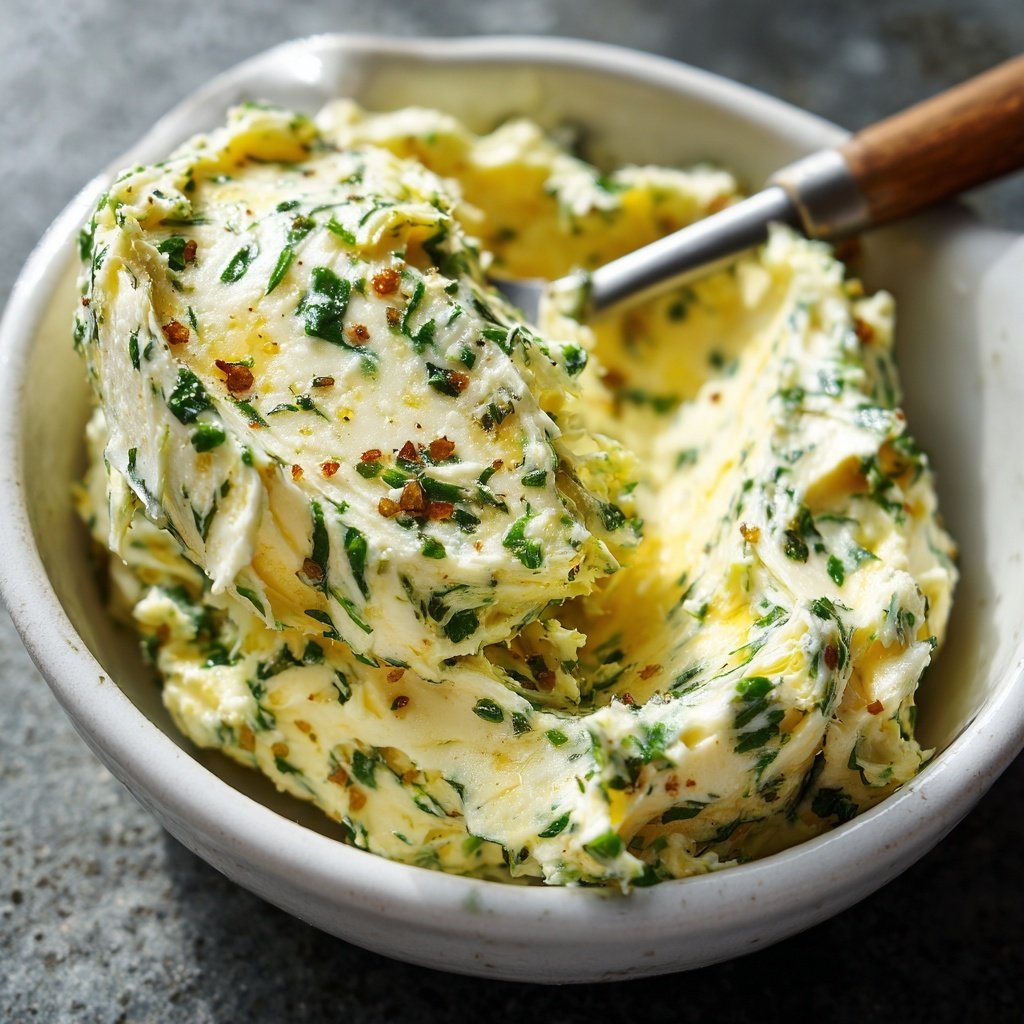 Kräuterbutter Mit Pfeffer Und Meersalz