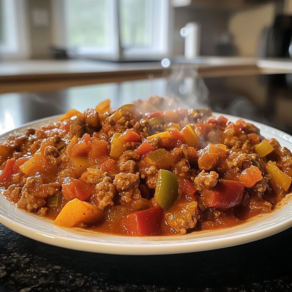 Hackfleisch Gulasch Pfanne