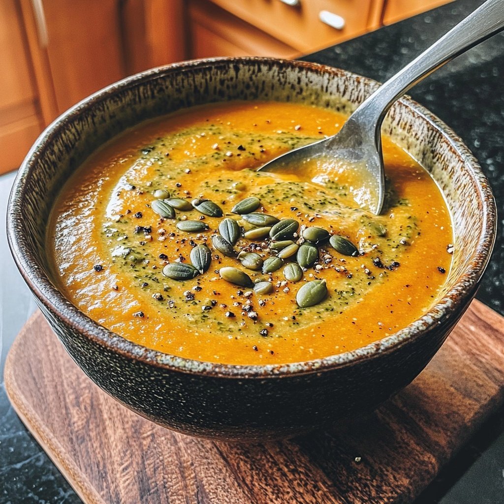 Kürbissuppe ohne Mixer